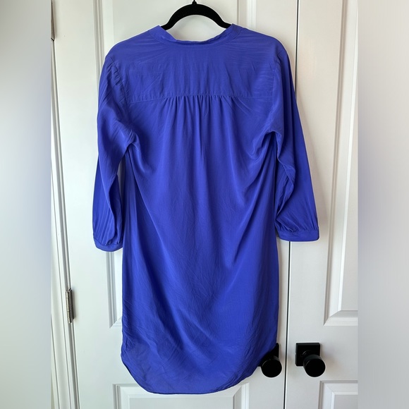 Amanda Uprichard Royal Blue 3/4 Sleeve Silk Dress (Size P = XS) - Picture 2 of 8